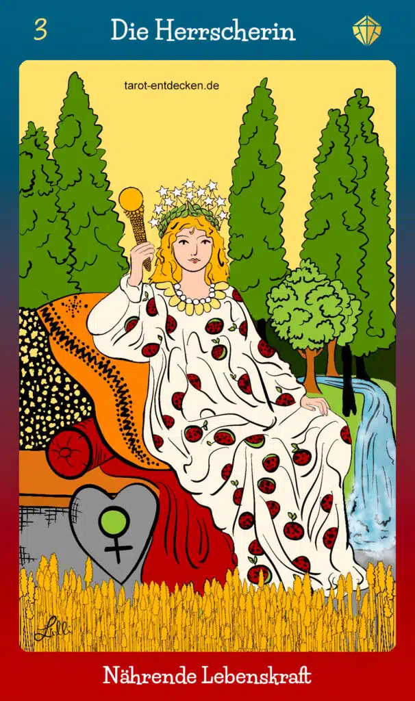 Bedeutung der Tarotkarte "Die Herrscherin" mit der Nr. 3 im Tarot