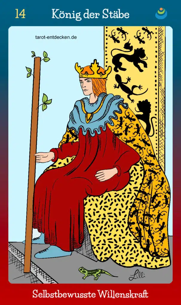 Tarotkarte "König der Stäbe"